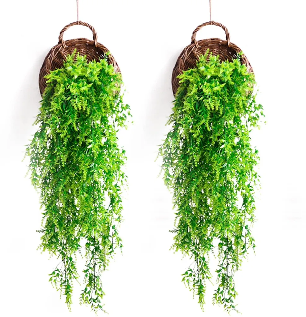 Plantes Artificielles Suspendues Résistantes UV pour Mur et Balcon
