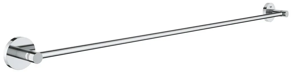 Barre de serviette murale en métal chromé 800 mm design minimaliste