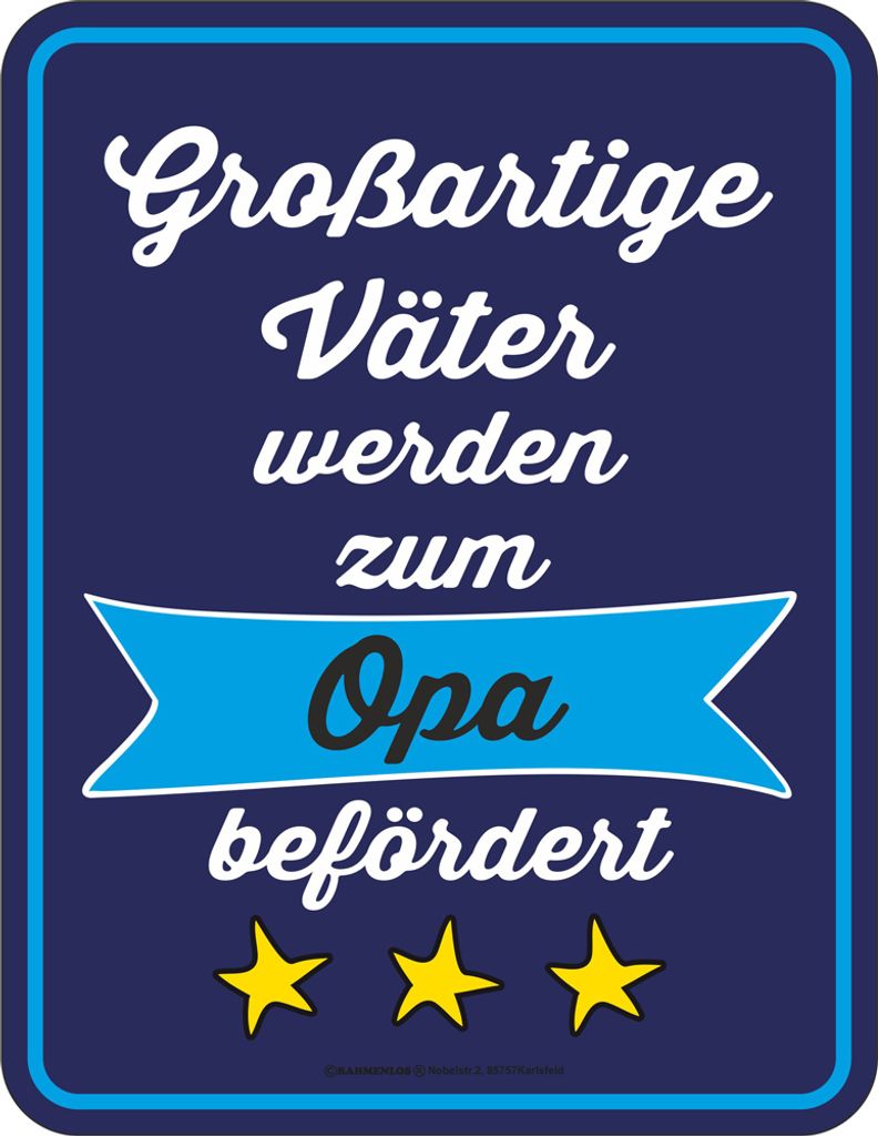 Großartige Väter - Fun-Schilder - Blechschild