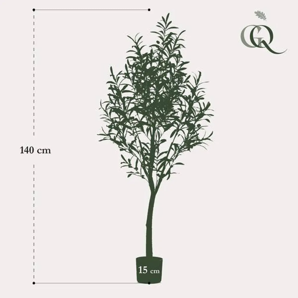 Olivier artificiel 140 cm : la solution verte sans aucun arrosage - 4