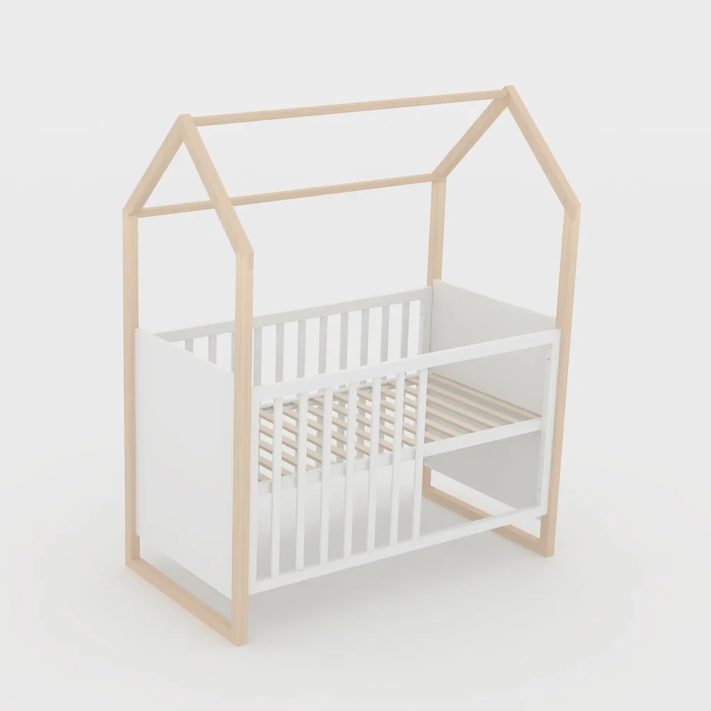 Lit d'appoint roba 2-en-1 avec 5 barreaux amovibles - Hauteur réglable