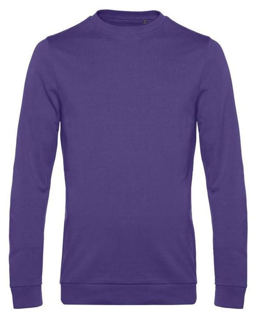 B&C - Sweatshirt für Herren angesetzte Ärmel FK146 (XS) (Kräftiges Violett)