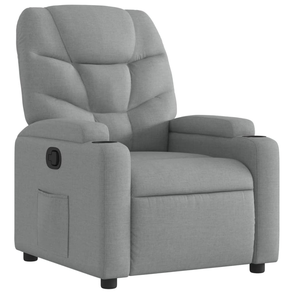 vidaXL Fauteuil relax gris clair Tissu Image du produit 