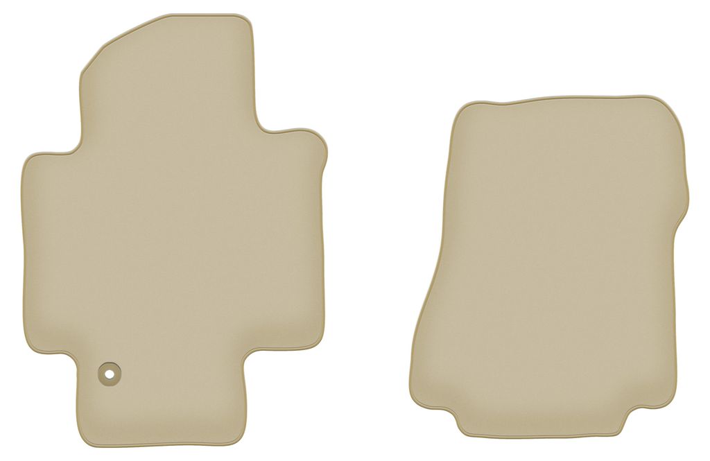 Velours-Fußmatten Vorne PREMIUM beige passend für Nissan NV200 (2009-, Lieferung) – mit Befestigungen – passgenau