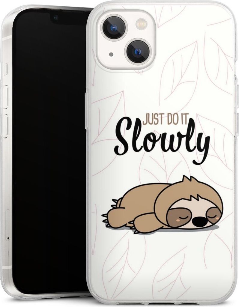 DeinDesign Handyhülle für Apple iPhone 13 Silikon Hülle Case Smartphone Schutzhülle Faultier Tiere lazy sunday