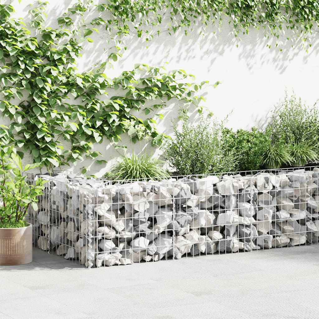 vidaXL Gabionová stěna z pozinkované oceli 450 × 30 × 50 cm Obrázek produktu 
