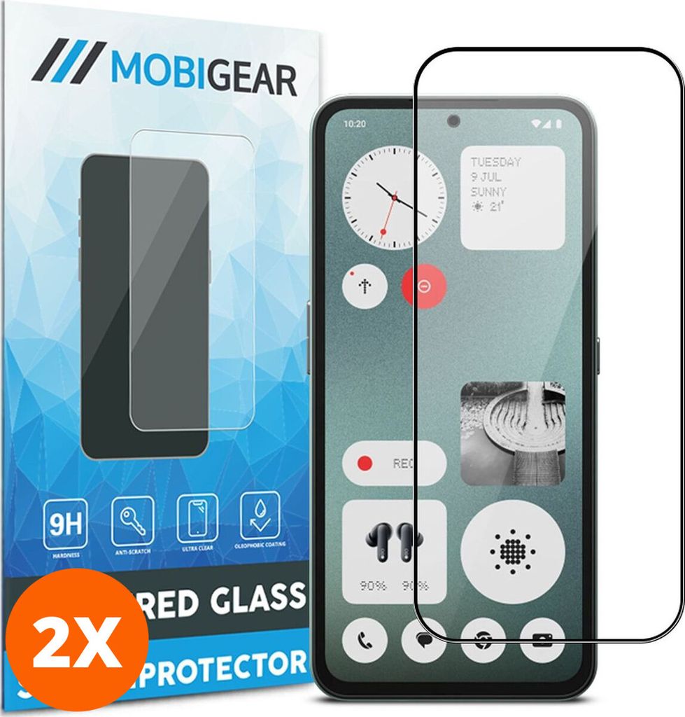 Mobigear Premium 4.99 Nothing CMF Phone 1 Panzerglas Gehärtetes Glas Displayschutz - Hüllenfreundlich (2er Pack)