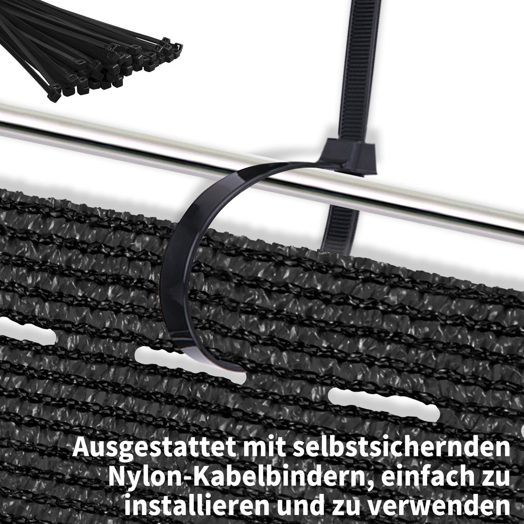 XMTECH 1,8x10m HDPE Zaunblende Tennisblende Sichtschutz Produktbild 4