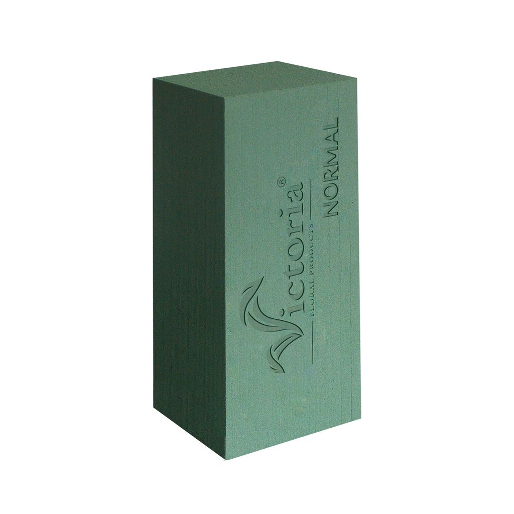 Nass Steckschaum Ziegel 23x11x7,5cm für Frischblumen 1 Stück Grün