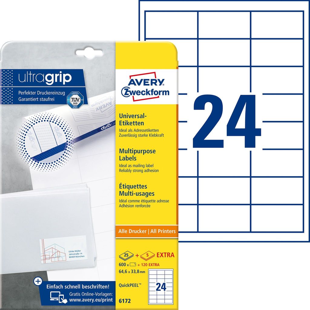 Avery 6172 Bianco Immagine del prodotto 