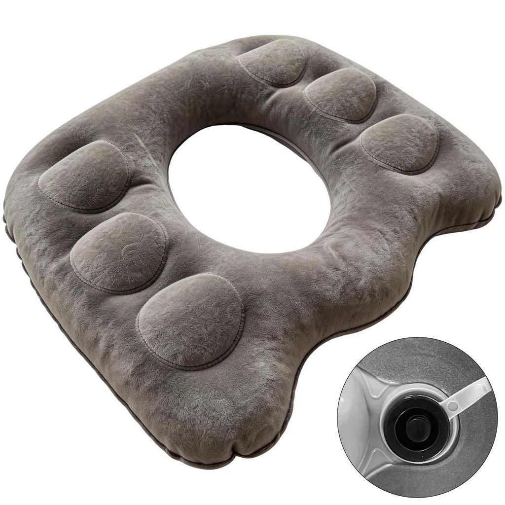 Orthopädisches Sitzkissen Memory Foam 45,5x39cm – Coccyx Kissen einstellbar gegen Hüftschmerzen | Für Büro Zuhause Auto