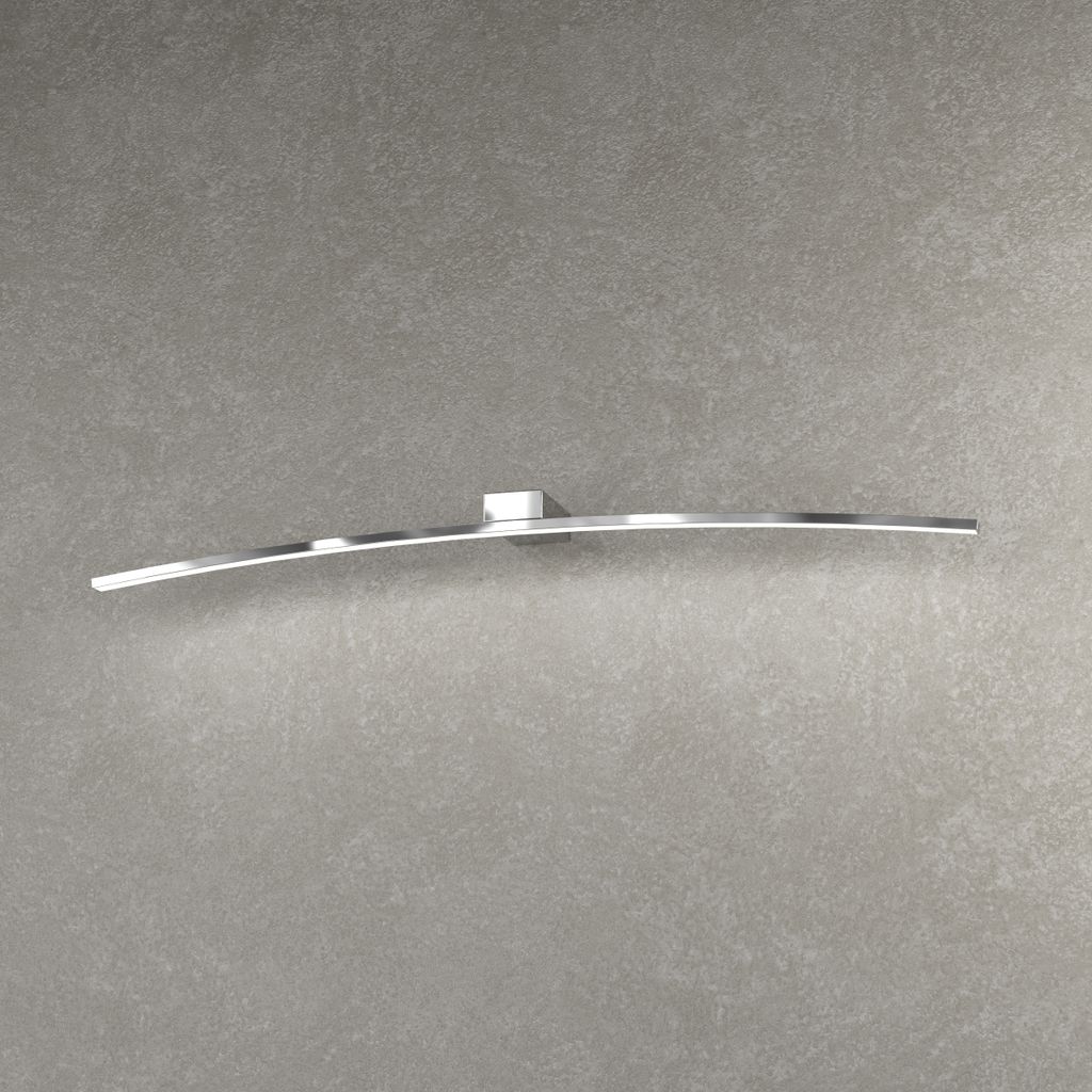 Kinkiet Toplight Curved z wbudowaną diodą LED, chromowana Zdjęcie produktu 