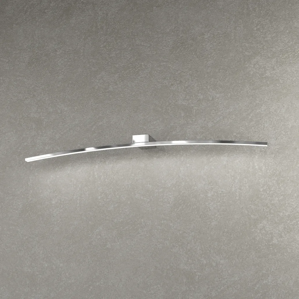 Applique LED 15W finition chrome Toplight Curved format XL 90cm chic