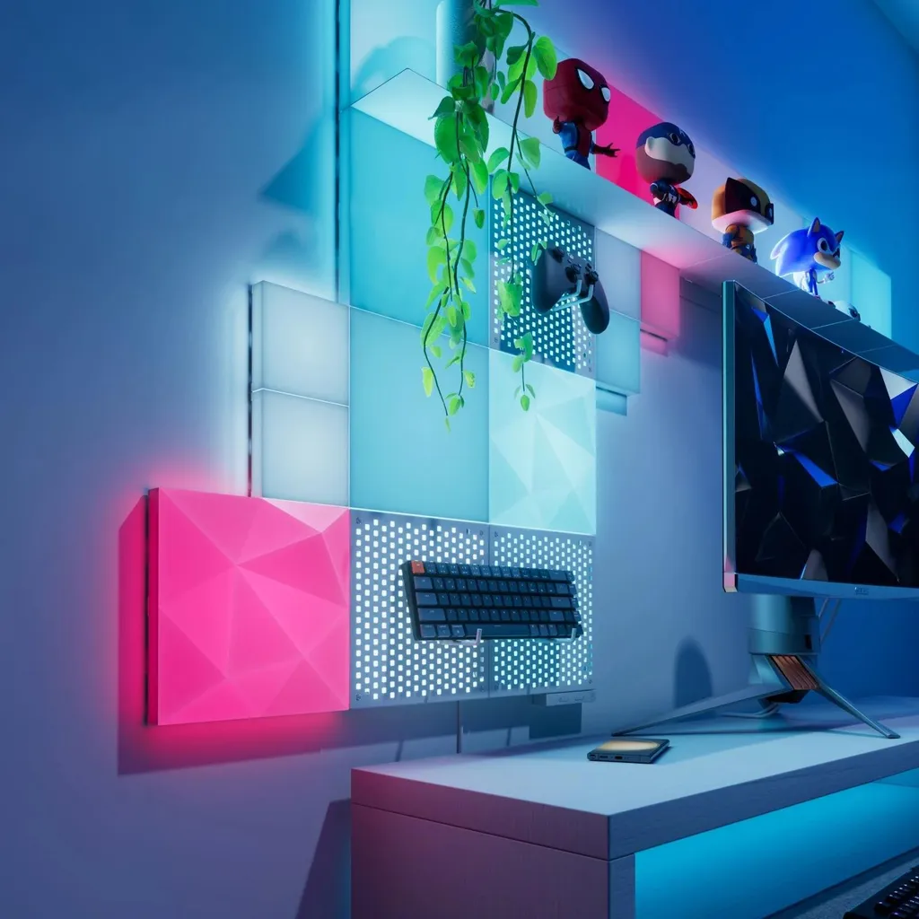 Extension Éclairage Gaming Nanoleaf Blocks 2 Grands Panneaux Carrés - 5