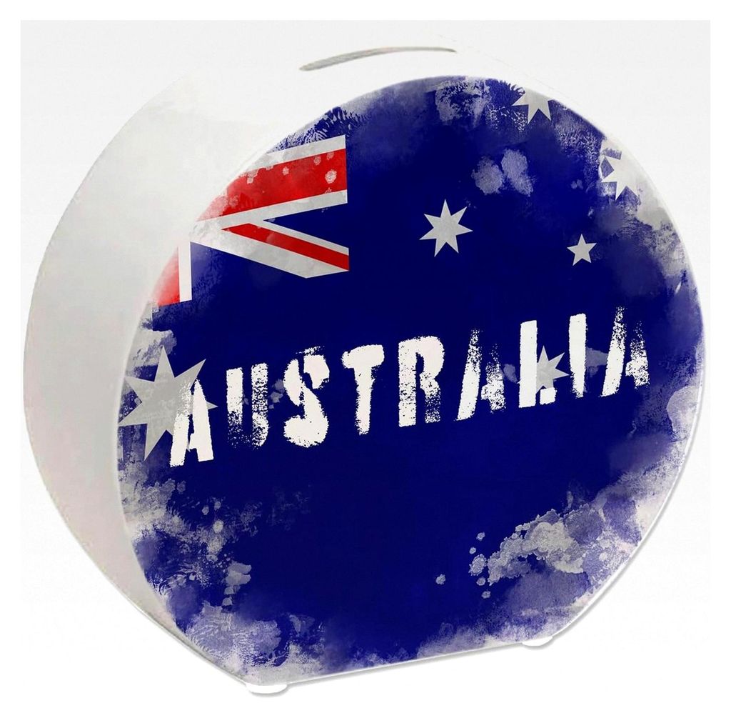 Spardose mit Australien-Flagge im Used Look - Sparschwein für Reisende