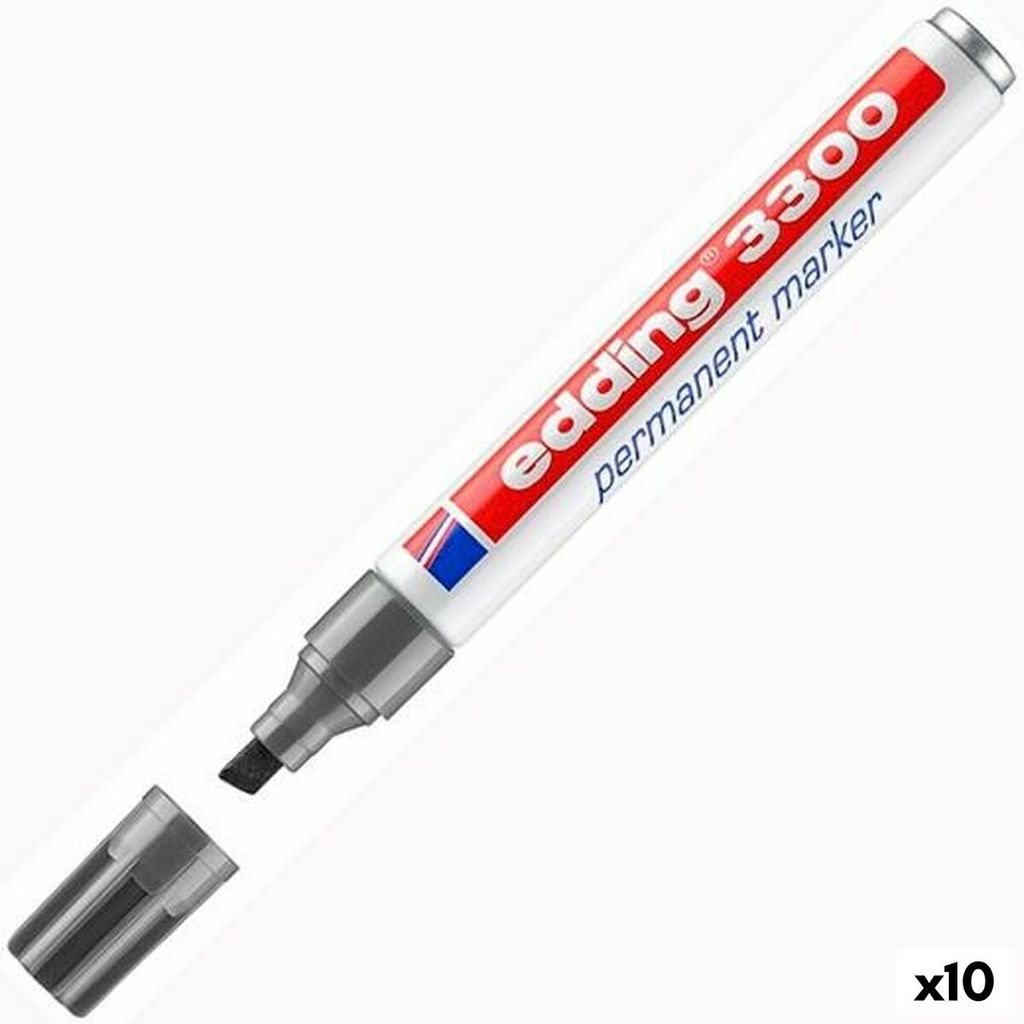 Permanentmarker edding 3300 grau Packung mit 10 Stück