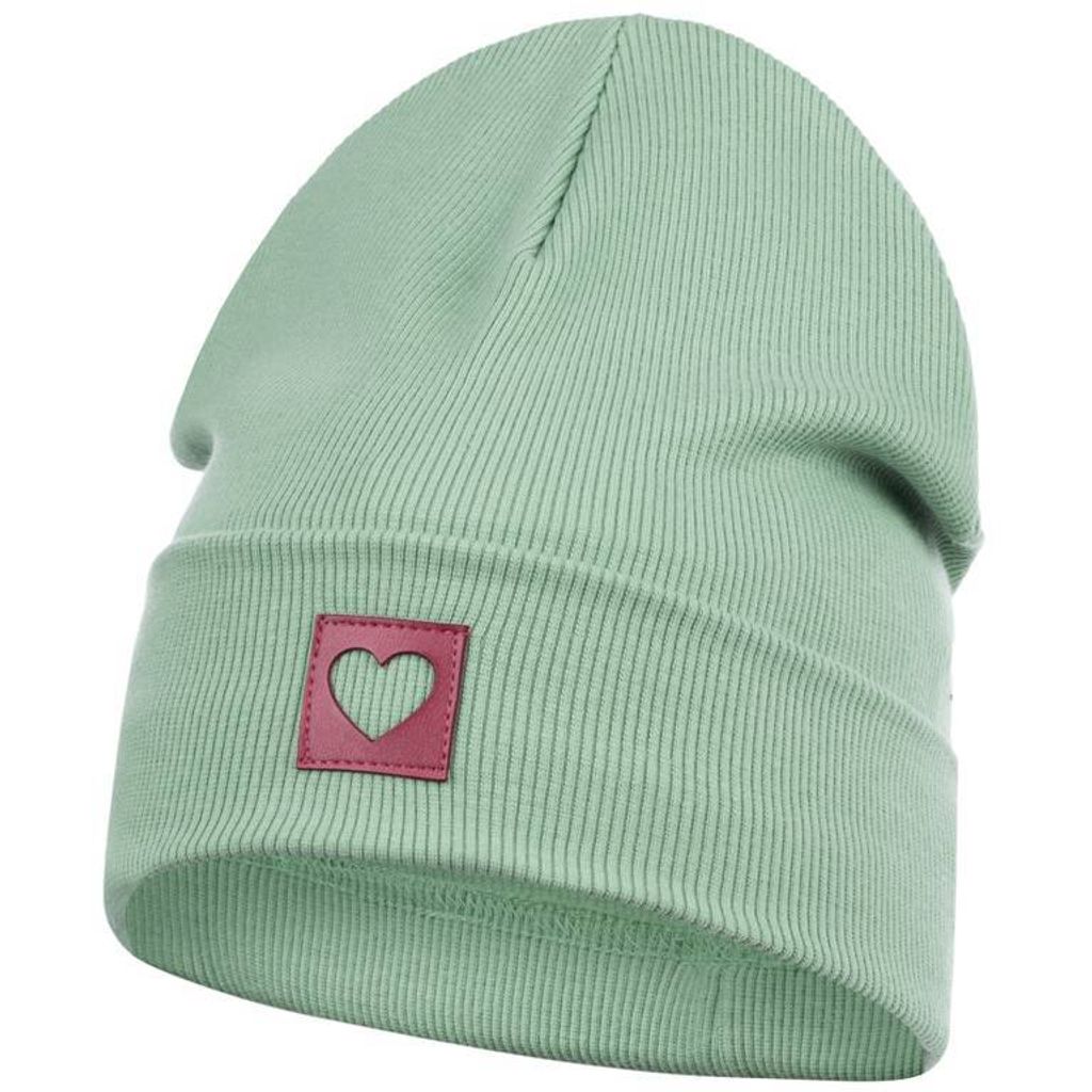 Smarilla Mütze Mädchen Damen Kinder Beanie gerippt, Gr. 58-60, Mintgrün