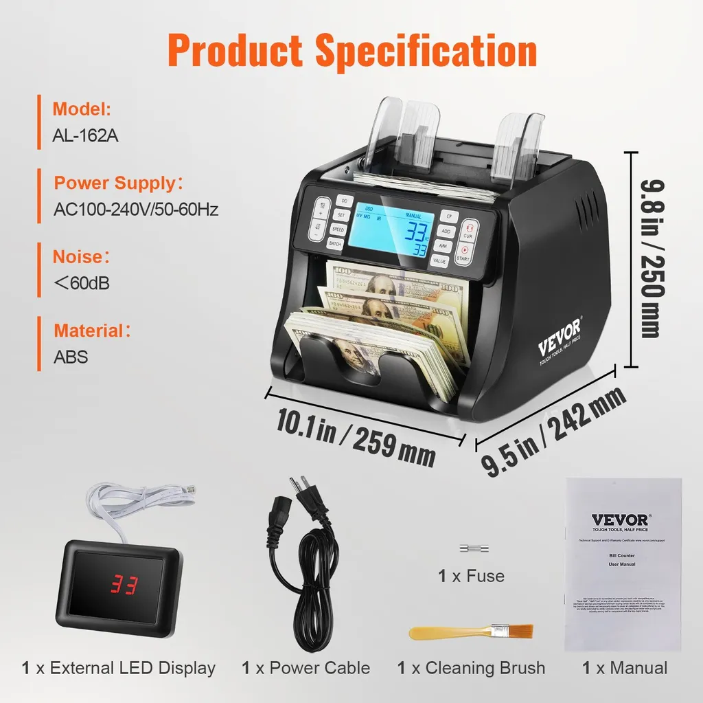 Compteuse de billets pour commerce avec fonctions addition et mise en lot - 7