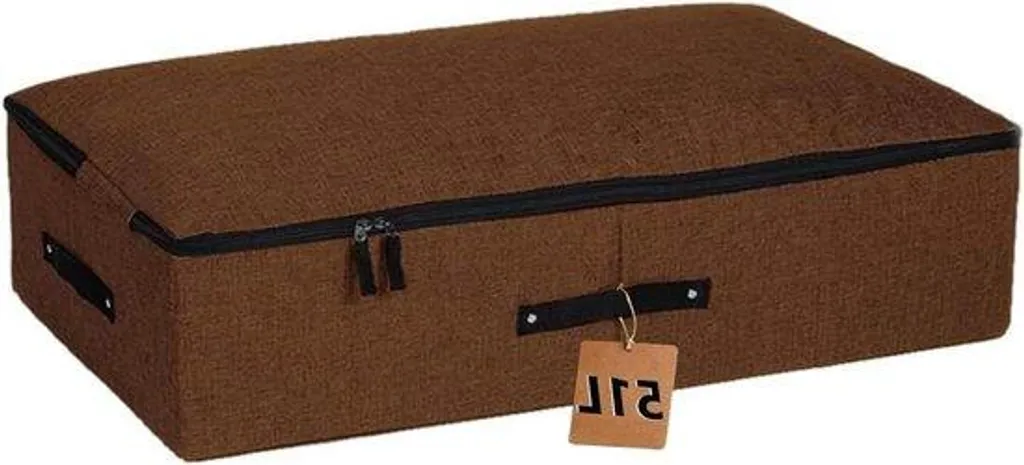 Sac de rangement pliable avec couvercle et 3 poignées renforcées Gris