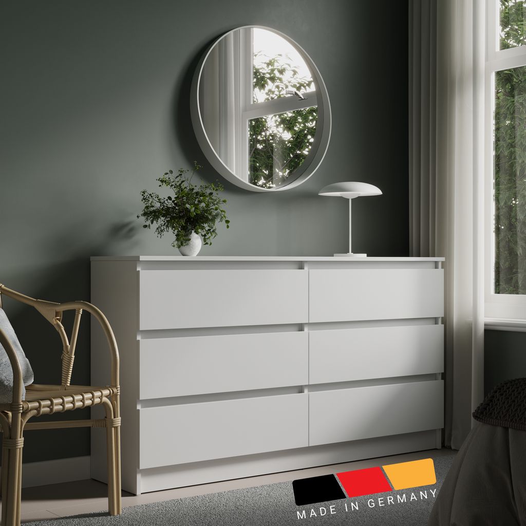 Home Collective Kommode mit 6 Schubladen Kommode Holz Produktbild 