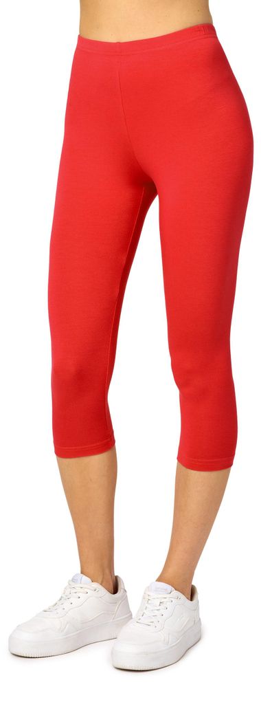 Merry Style Damen Leggings 3/4 aus Viskose MS10-144 (Rot, Produktbild 