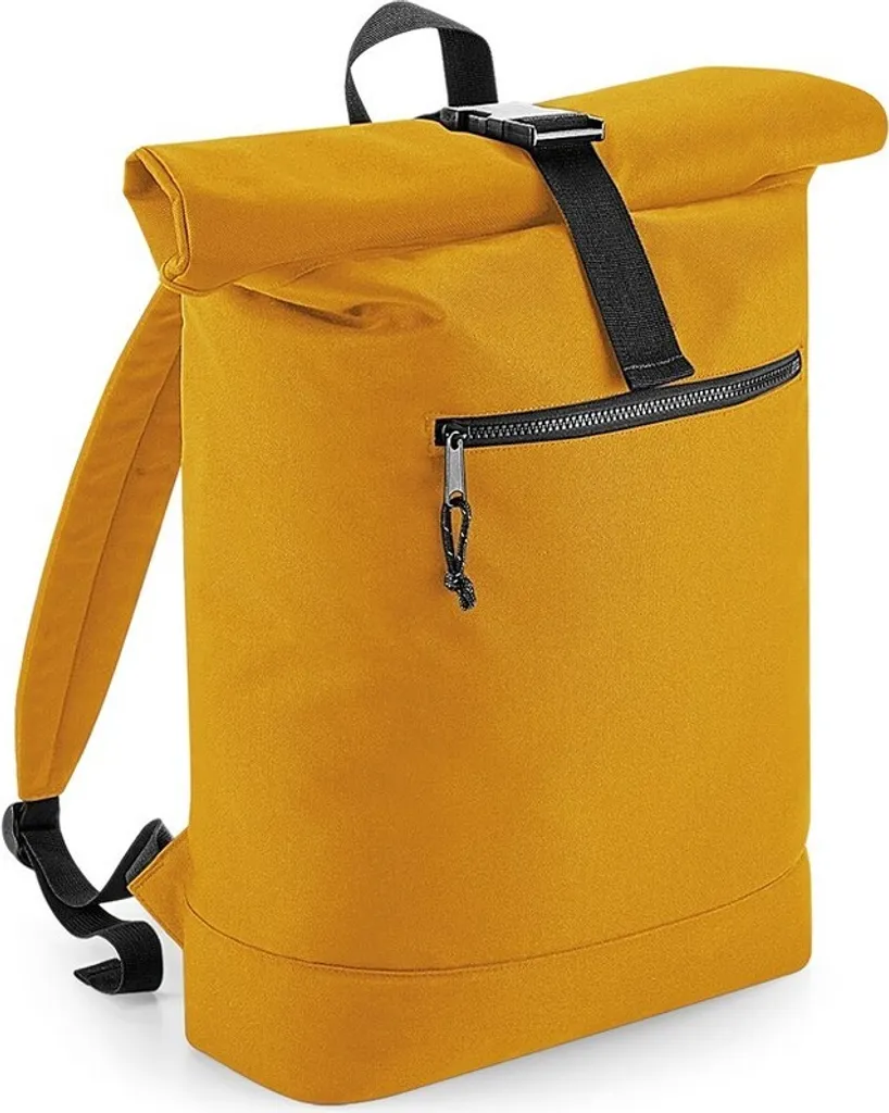 Zaino BagBase PC4045 Senape: Design Roll-Top Eco-Friendly per Pendolari