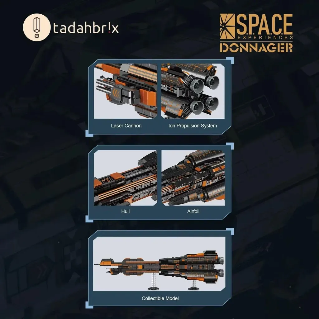 Kit de construction DONNAGER maquette spatiale créative avec boîte