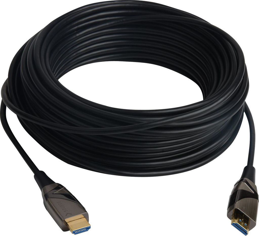 TECHLY HDMI 4K 60Hz AOC LWL Kabel 2xHDMI Stecker 19polig Laenge 10m Hohe Bestaendigkeit bei EMI und RFI
