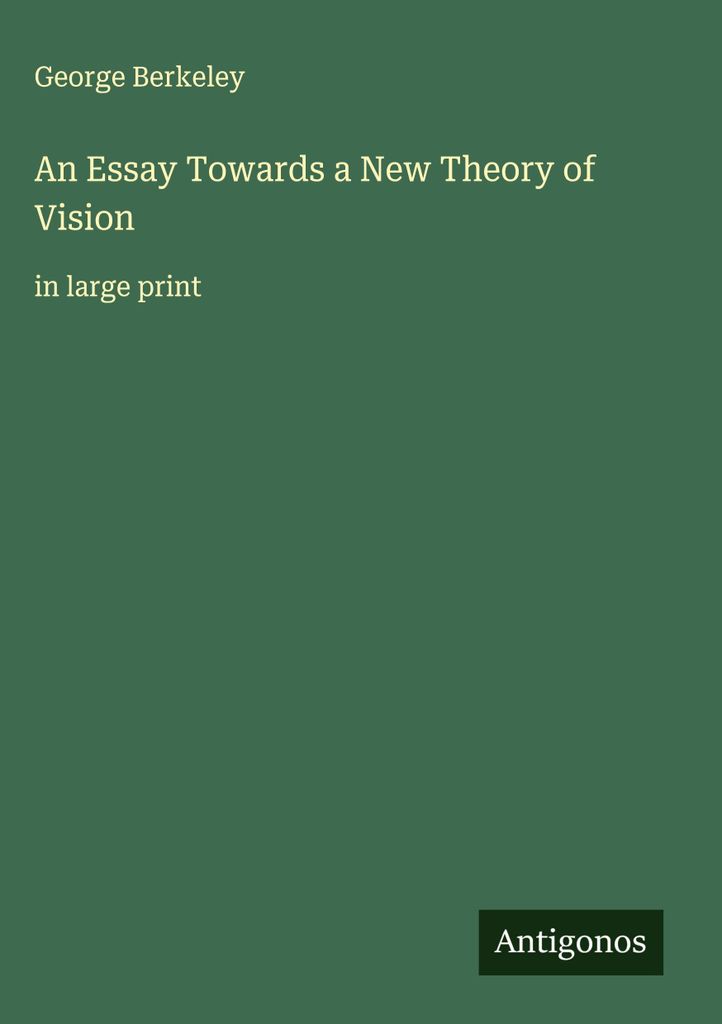 Ein Essay zu einer neuen Theorie des Sehens