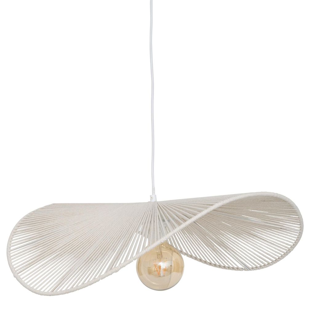 Hängelampe aus Baumwolle ADELIA, 58 x 56 x 100 cm, weiß Produktbild 