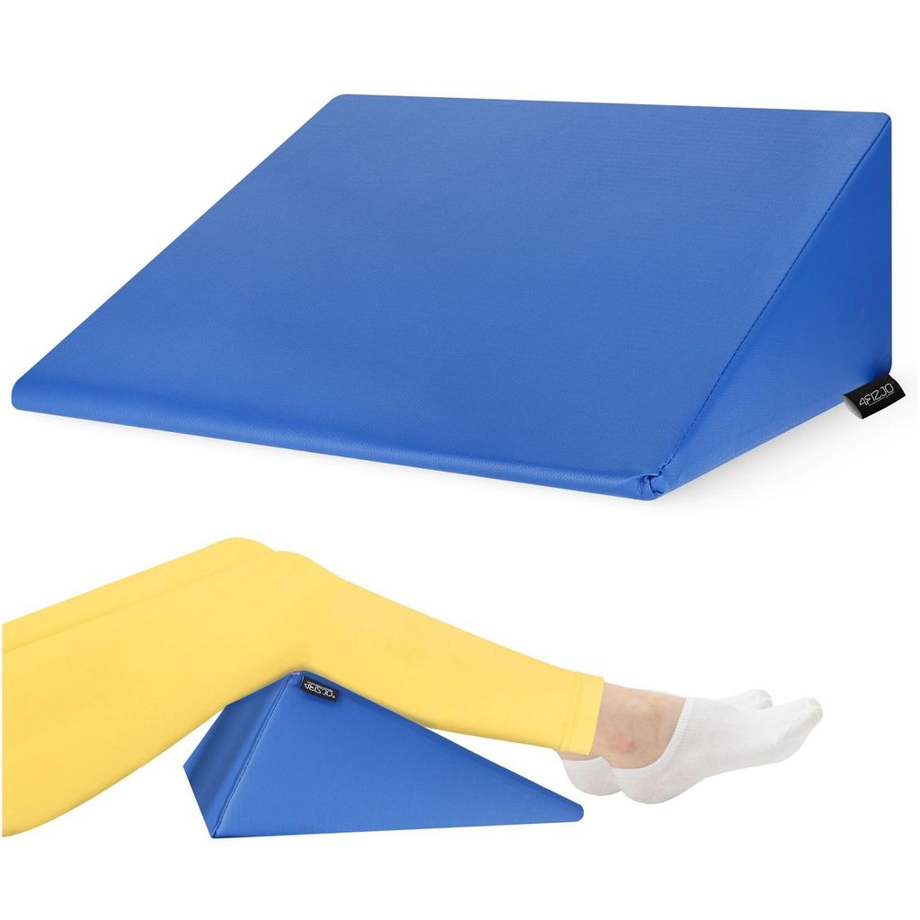 4FIZJO Reha-Keil 40x50x20 cm, Massage- und Lagerungskissen für Kopf, Becken & Gelenke, Blau