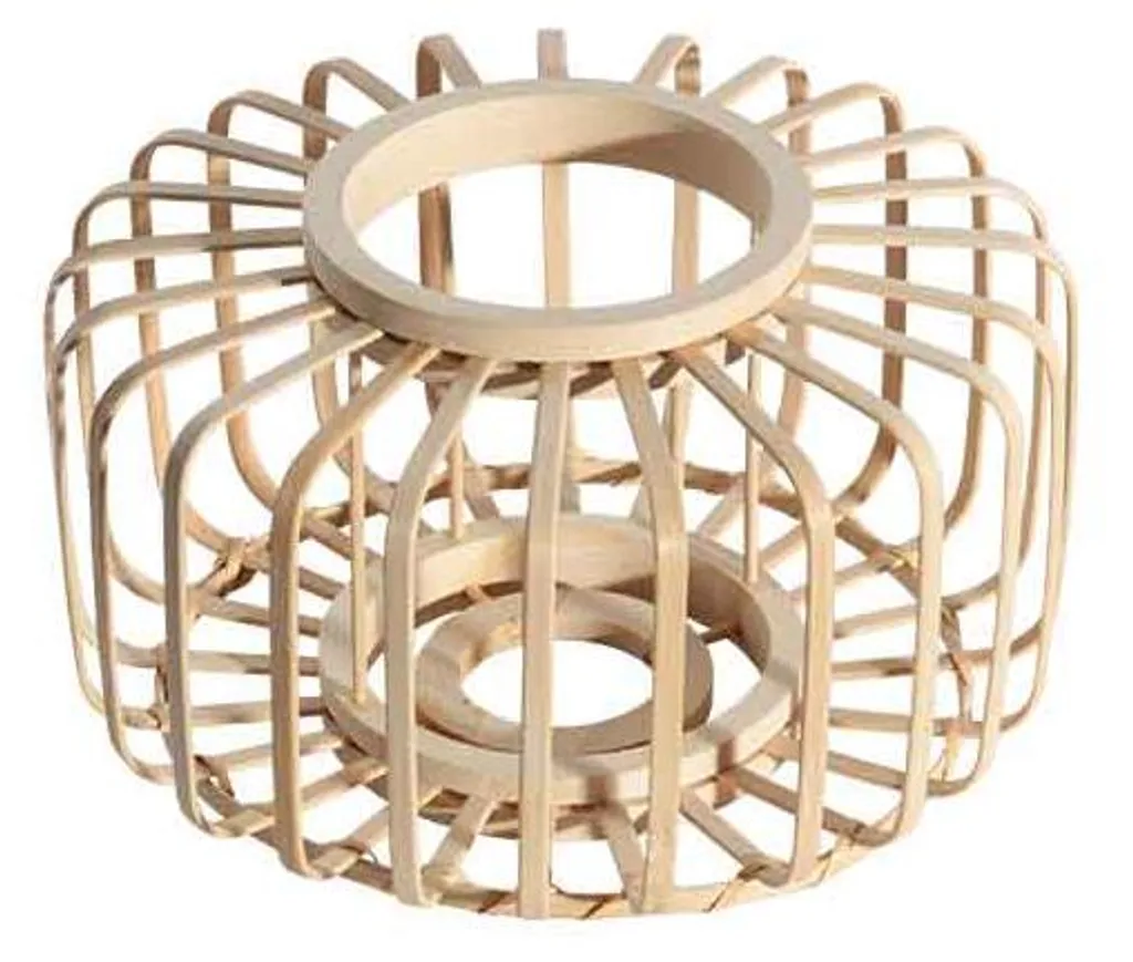 Abat-jour design en bambou naturel Ø 15cm Steinhauer Shade pour culot E27