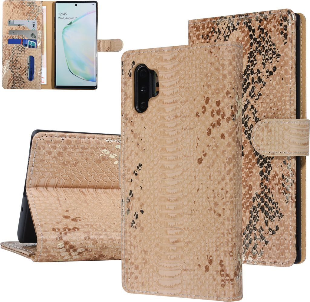 UNIQ Accessory Samsung Galaxy Note 10 Plus Gold Snakeskin Book type case