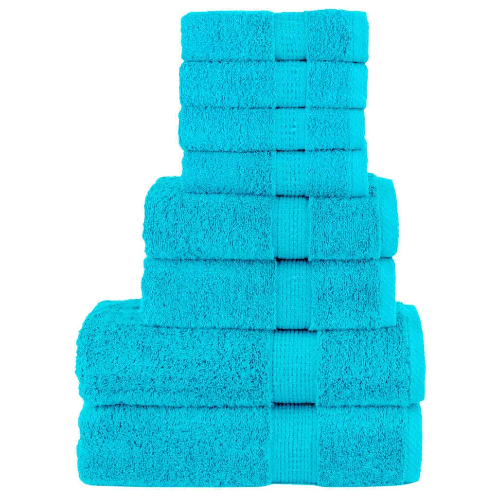 BEI CLORIS Set di asciugamani premium 8 pezzi SOLUND turchese 600 g/m² - Asciugamani Nuovo7725871 1pacco