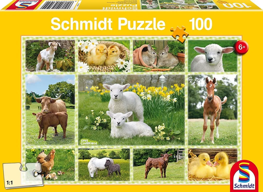 Puzzle 100 pièces pour enfants : Animaux de la ferme éducatif et ludique
