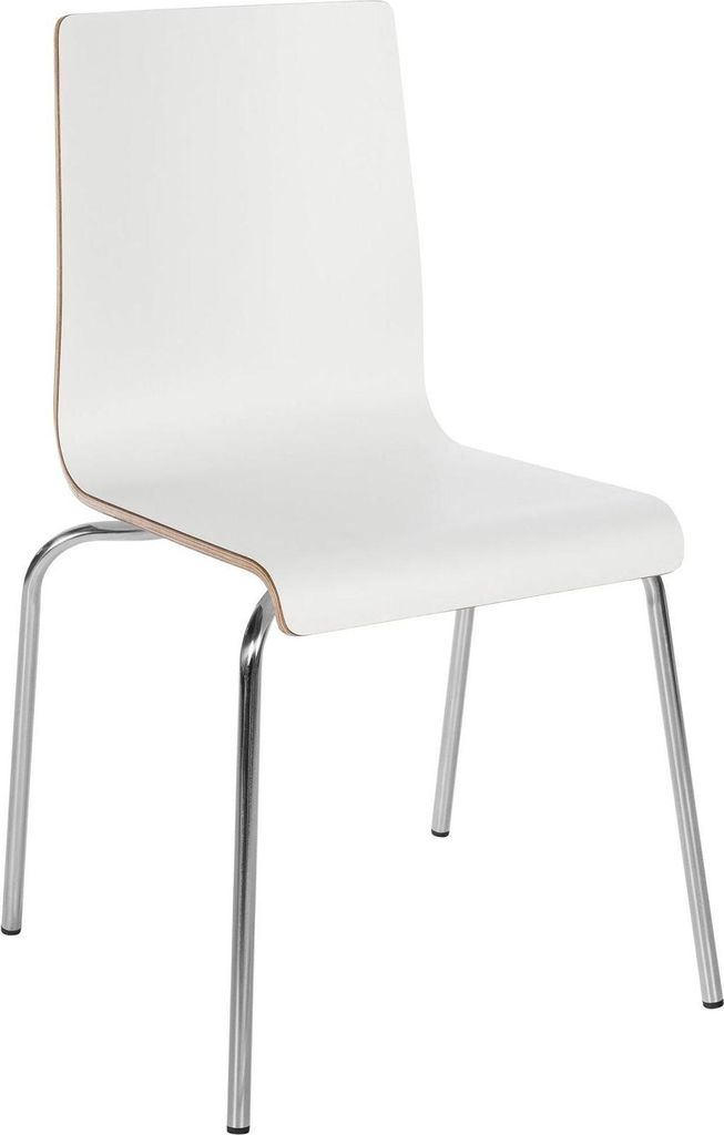 Stapelstühle – Multifunktionale Sitzmöbel – Platzsparendes Design, kratzfestes Design | Farbe: Weiß
