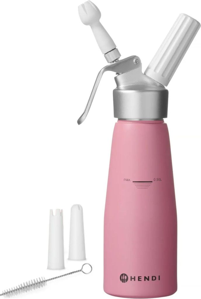 Sahnespender, 0,5L, Pastellrosa, ⌀80x(H)260mm Produktbild 