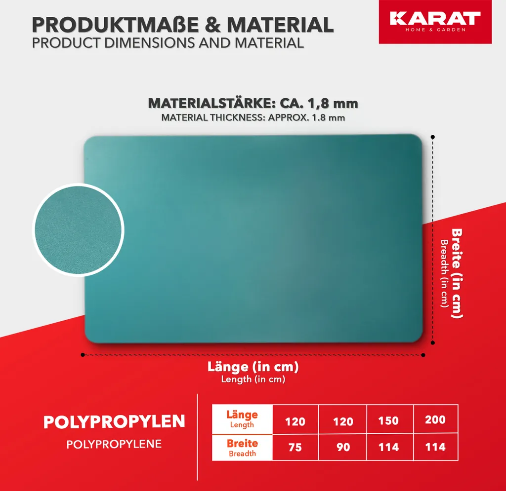 Tappetino di protezione per pavimenti duri colorato sottotappeto per sedie da ufficio turchese 114x150 cm - 5