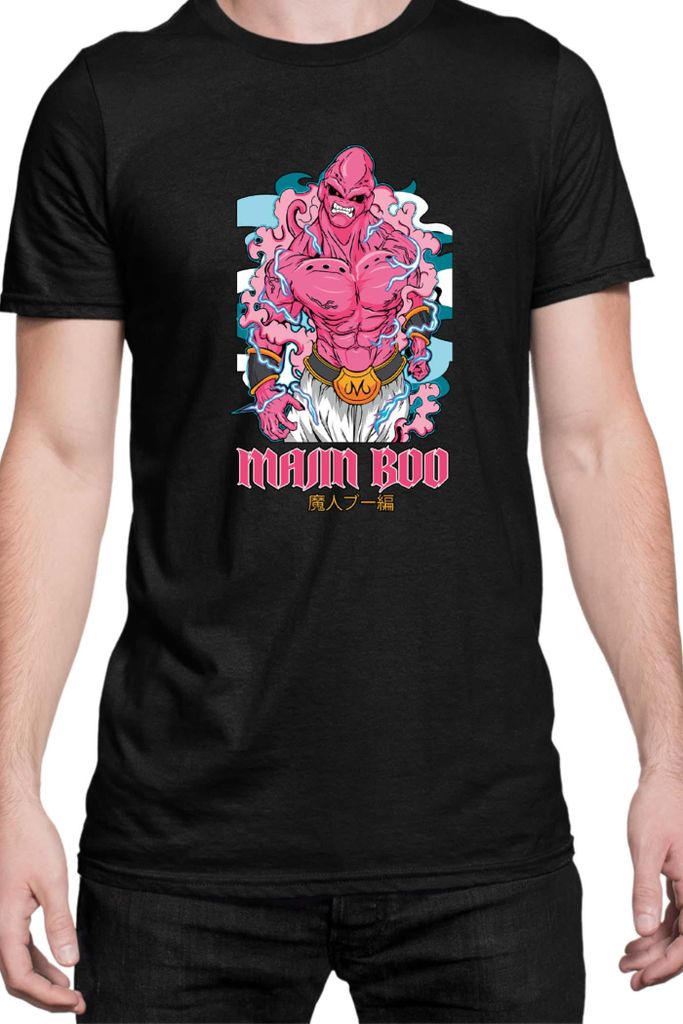 Herren T-Shirt Japan Manga Anime Comics Animation Dragon Anime Manga Ball Boo 05, Man M / Schwarz