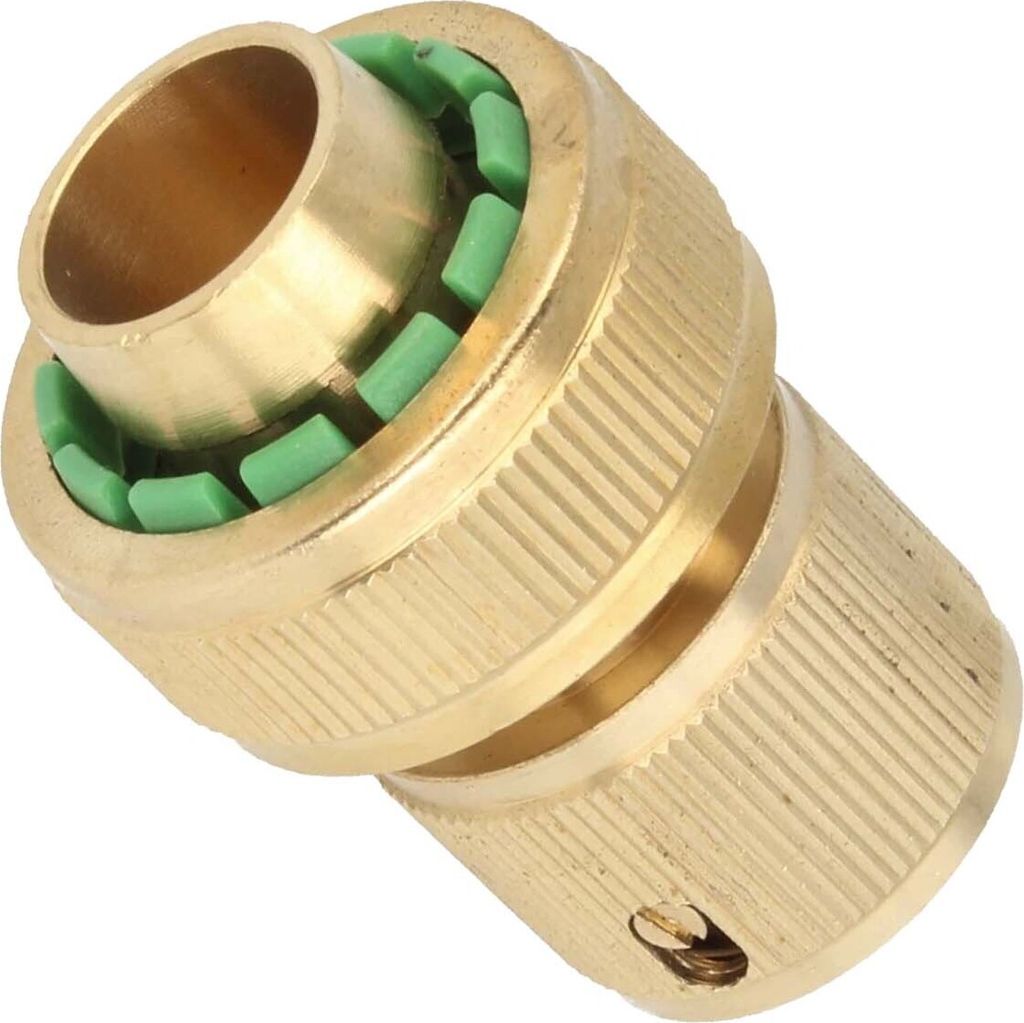 tecuro Schlauchanschlussstück mit Stopp für Schlauch 3/4 Zoll (Ø 19 mm) MS-Stecksystem
