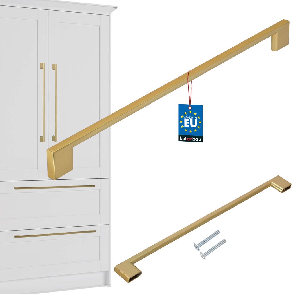KOTARBAU Möbelgriffe Gold 358 mm Griffe Möbel ZnAl Schrankgriffe Griffe Küchenschränke Küchengriffe Schubladengriffe Möbelgriffe Küchensc...