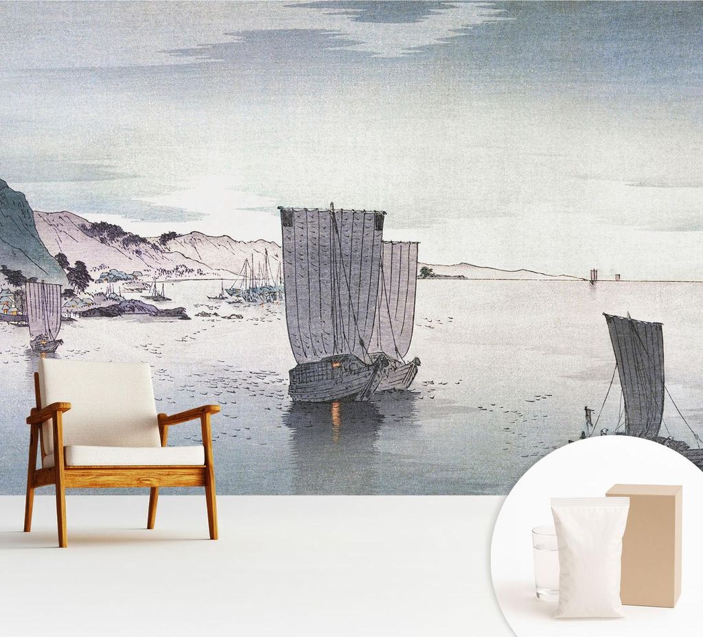 Fototapete - 312x219 cm - Tapete - Wandtapete - Wandbilder - Dekofolie - Tapete Folie - Wand - Dekoration - Wohnzimmer - Nautische Szenerie