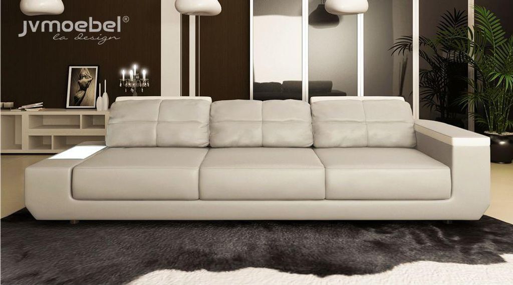 Sofa 3-er Sofas Luxus Kunstleder Couchen big Polster Designer Möbel Dreisitzer