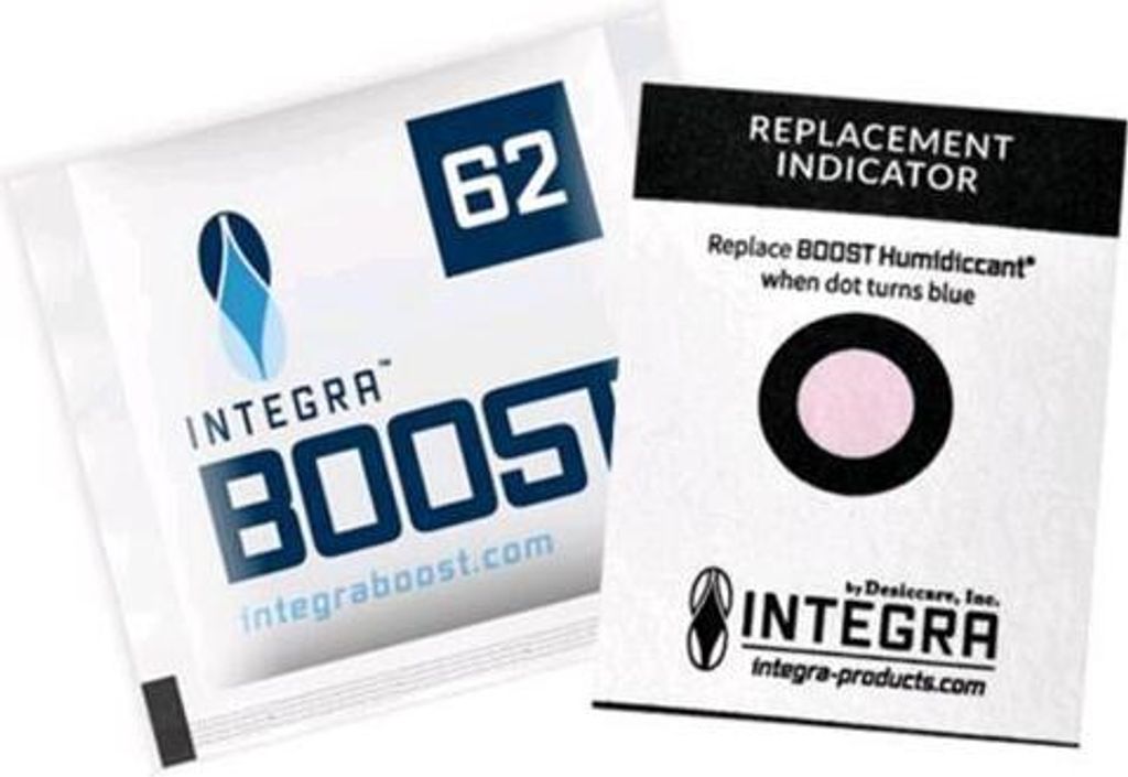 10 STÜCK-VORTEILSPACK-Integra Boost 8 g 62% - 2-Wege Luftbefeuchter mit Indikator Anzeige - Luftfeuchtigkeit bis 28g I Befeuchtungspäckchen