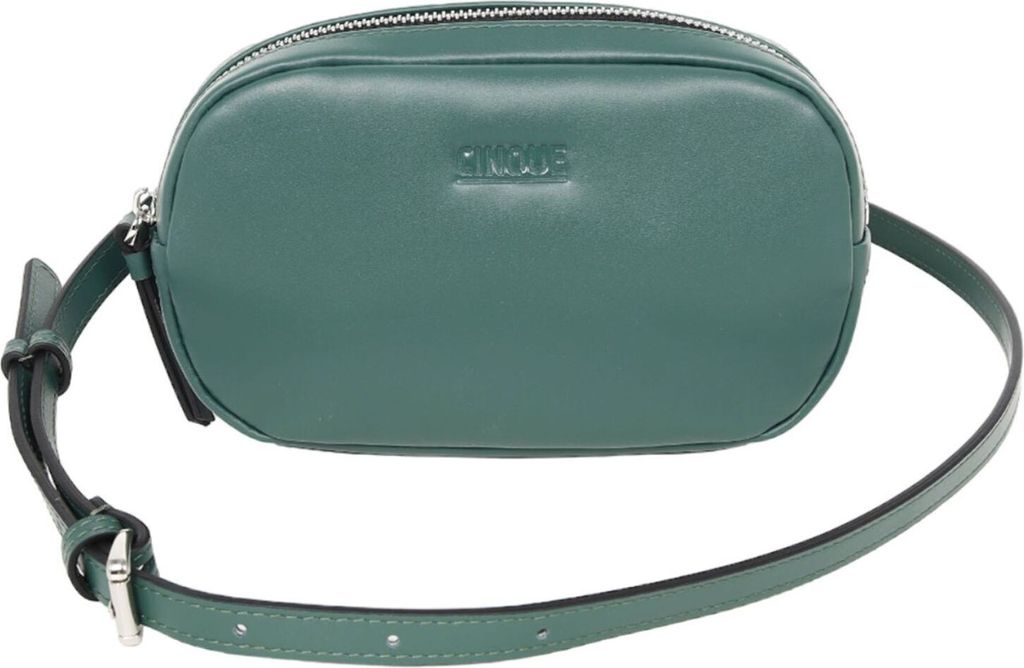 CINQUE Leder Umhängetasche Abendtasche Diane Crossbag Green grün