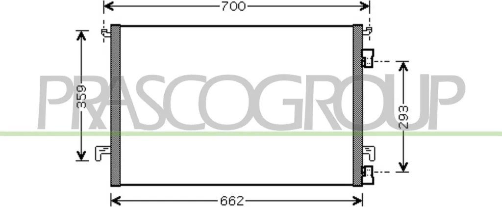 Réparer la clim Opel Vectra et Signum : Condenseur PRASCO OP056C002