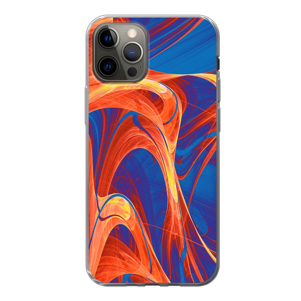 MuchoWow Handyhülle Schutzhülle Hülle für iPhone 13 Pro Kunst - Wellen - Farbe - Psychedelisch Silikon Softcase Handy Hülle - Handy-Tasche