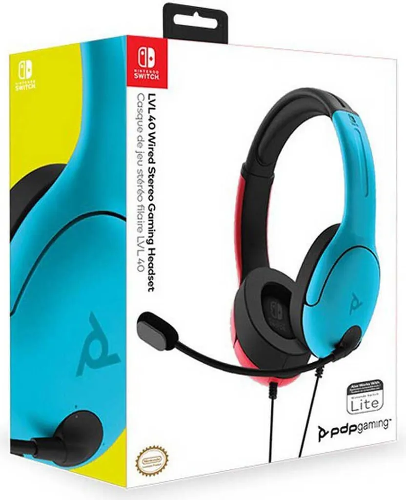 Casque Stéréo LVL40 PDP 500-162-EU-BLRD pour Nintendo Switch Bleu et Rouge - 31