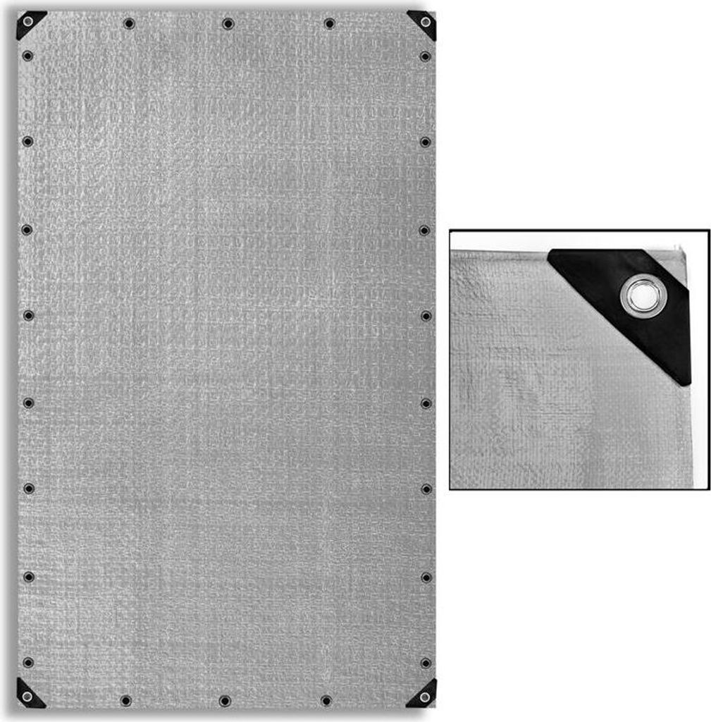 Abdeckplane Industrie Plane 260 g/m² grau 6x10 m Schutz Folie Garten Boot Pool