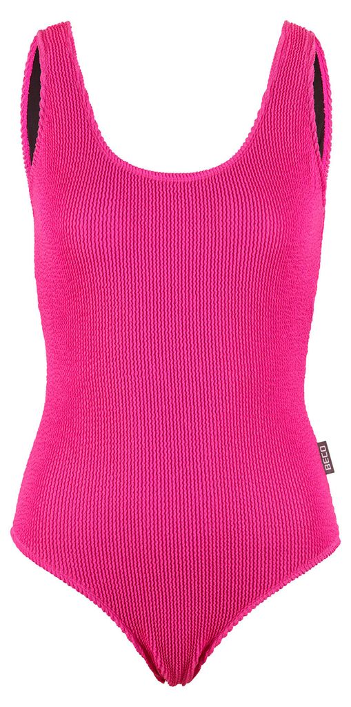 BECO the world of aquasports Badeanzug Crinkle Classic im Ripp-Look, und mit 90s-Vibes pink 38